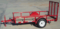 Single Axle, Pipe Top Rail, Ramp Gate Trailer